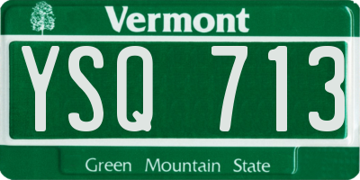 VT license plate YSQ713