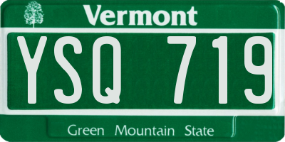 VT license plate YSQ719