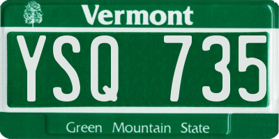 VT license plate YSQ735