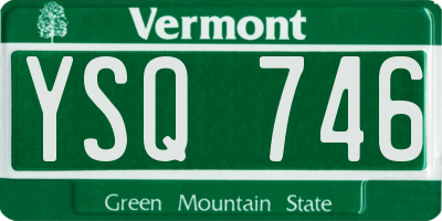 VT license plate YSQ746