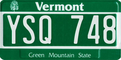 VT license plate YSQ748