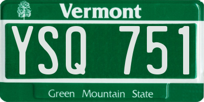 VT license plate YSQ751