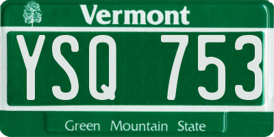 VT license plate YSQ753