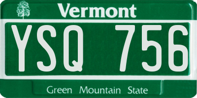 VT license plate YSQ756