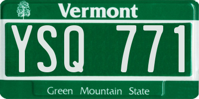 VT license plate YSQ771