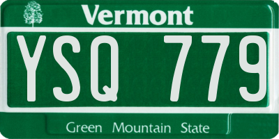 VT license plate YSQ779