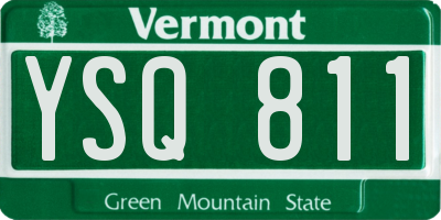 VT license plate YSQ811