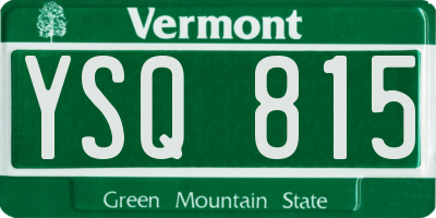 VT license plate YSQ815