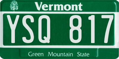 VT license plate YSQ817