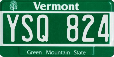 VT license plate YSQ824
