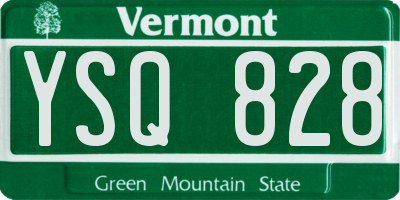 VT license plate YSQ828