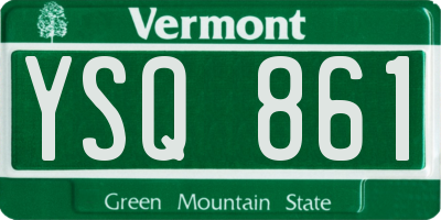 VT license plate YSQ861