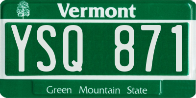VT license plate YSQ871