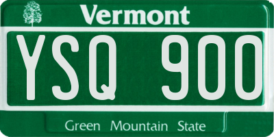 VT license plate YSQ900
