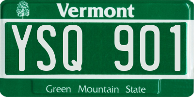 VT license plate YSQ901