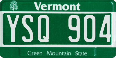 VT license plate YSQ904