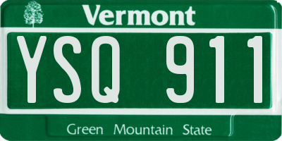 VT license plate YSQ911