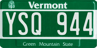 VT license plate YSQ944