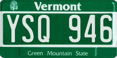 VT license plate YSQ946