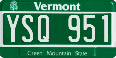 VT license plate YSQ951