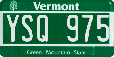 VT license plate YSQ975