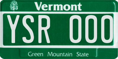 VT license plate YSR000