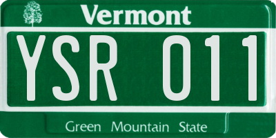 VT license plate YSR011
