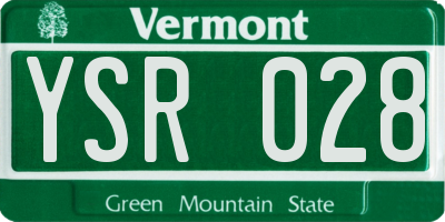 VT license plate YSR028