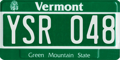 VT license plate YSR048