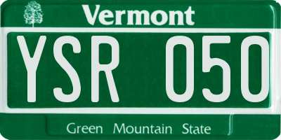 VT license plate YSR050