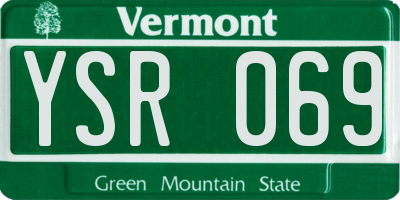 VT license plate YSR069