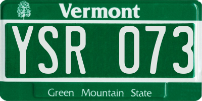 VT license plate YSR073