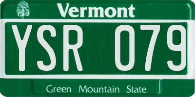 VT license plate YSR079