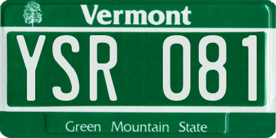 VT license plate YSR081