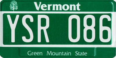 VT license plate YSR086