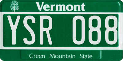 VT license plate YSR088