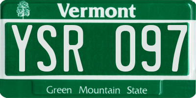 VT license plate YSR097
