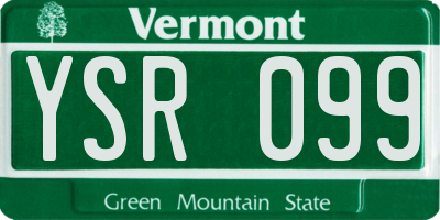 VT license plate YSR099