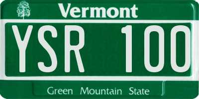 VT license plate YSR100