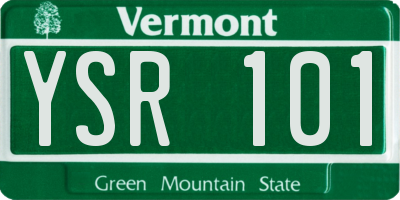 VT license plate YSR101