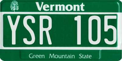VT license plate YSR105
