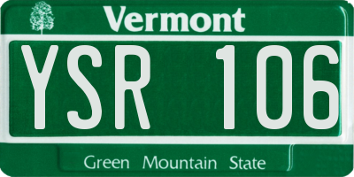 VT license plate YSR106
