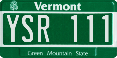 VT license plate YSR111