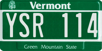 VT license plate YSR114