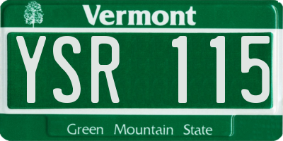 VT license plate YSR115