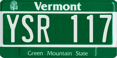 VT license plate YSR117