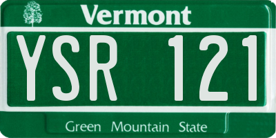VT license plate YSR121