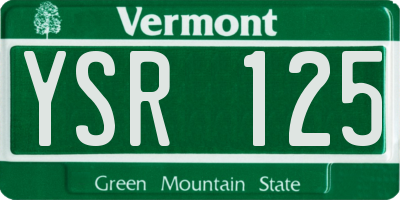 VT license plate YSR125