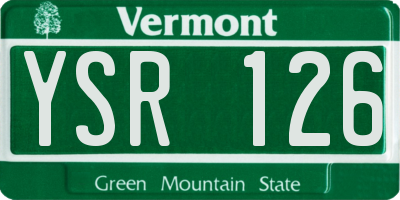 VT license plate YSR126