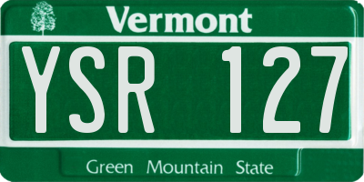 VT license plate YSR127